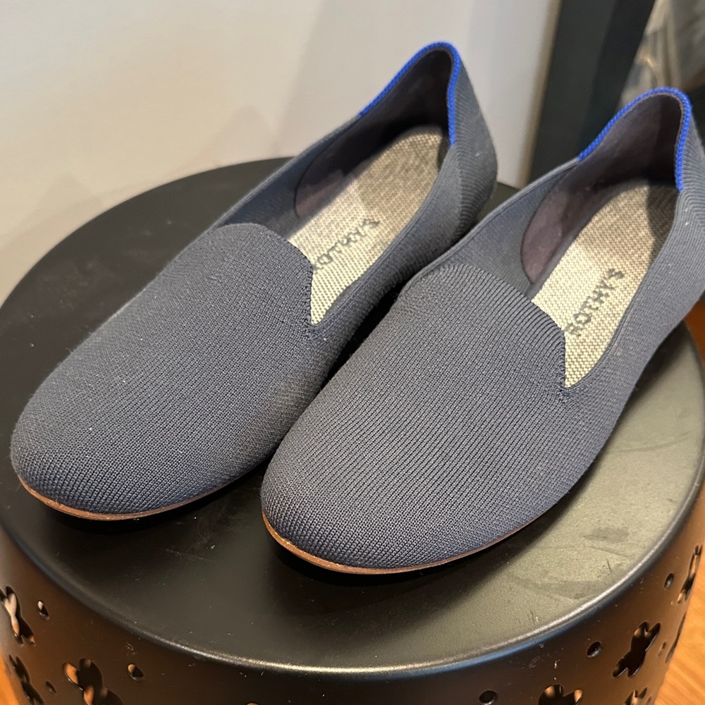 Rothy’s  ‘Loafer’ Women’s Navy Blue Slip-On Shoes, Size 11